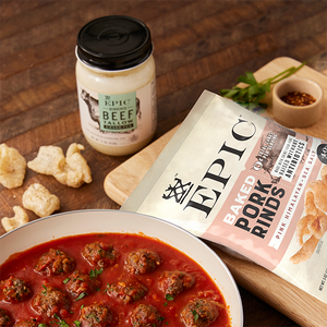 The EPIC Pork Rind Meatball Appetizer